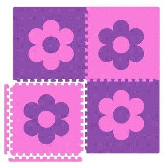 Economy SoftFloors Flower Set in Pink / Purple Size 20' x 30'  Baby Touch And Feel Toys  Baby