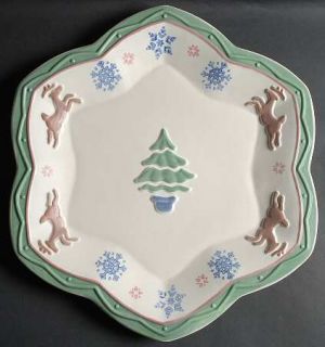 Pfaltzgraff Nordic Christmas 16 Star Shape Platter, Fine China Dinnerware   Blu