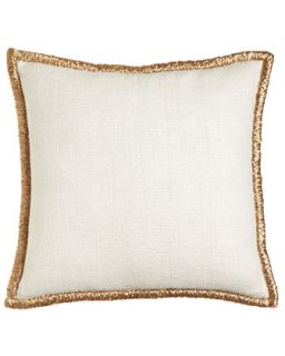 Midas Raffia Edge Pillow