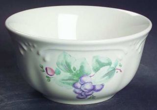 Pfaltzgraff Grapevine Dessert Bowl, Fine China Dinnerware   Stoneware,Purple Gra