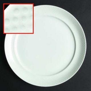 Ranmaru Nuance Dinner Plate, Fine China Dinnerware   All White           Raised