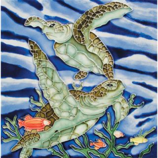 EnVogue 8 x 8 Sea Turtle Art Tile in Multi