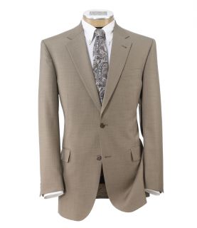 Signature 2 Button Wool Pattern Suit with Pleated Trousers Extended Sizes JoS. A