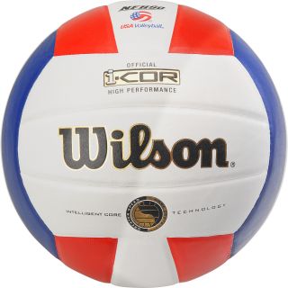 WILSON i COR High Performance Indoor Volleyball   Size Official, Red/white/blue