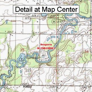 USGS Topographic Quadrangle Map   Hesperia, Michigan (Folded/Waterproof)  Outdoor Recreation Topographic Maps  Sports & Outdoors