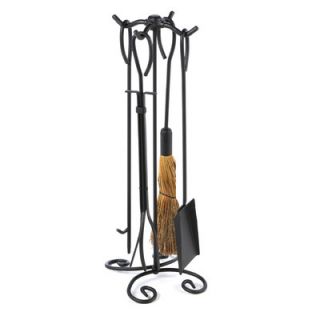 Uniflame 4 Piece Wrought Iron Ring Fireplace Tool
