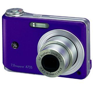 GE A735 Purple 7.0 MP Digital Camera 3x Optical Zoom, Image Stabilization  Point And Shoot Digital Cameras  Camera & Photo
