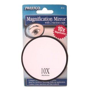 Swissco Mirror Magnifying with Suction Cup 10X  Personal Makeup Mirrors  Beauty