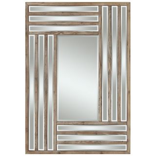 Cooper Classics Shelby Mirror in Distressed Light Natural Rustic Wood