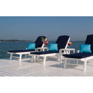 POLYWOOD® Nautical Wheel Chaise Lounge with Arms