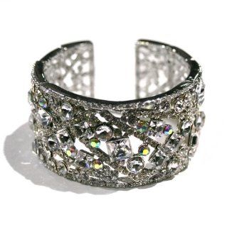 Bridal Princess Wedding Elegant Crystal Bars & Shapes Design Cuff Bangle Bracelet  Other Products  