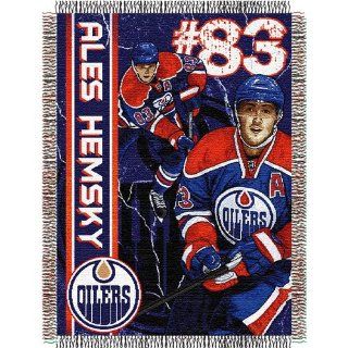 Ales Hemsky #83 Edmonton Oilers NHL Woven Tapestry Throw (48x60")"  Sports Fan Throw Blankets  Sports & Outdoors