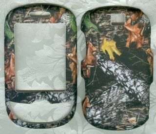Samsung Smiley t359 Elevate T356 phone case cover hard rubberized faceplate protector CAMO MOSSY OAK ONE LEAF Cell Phones & Accessories