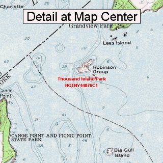 USGS Topographic Quadrangle Map   Thousand Island Park, New York (Folded/Waterproof)  Outdoor Recreation Topographic Maps  Sports & Outdoors