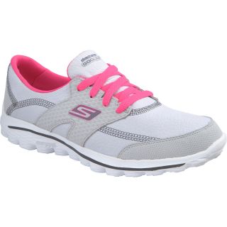 SKECHERS Womens GOWalk 2 Golf Shoes   Size 9, Grey/pink