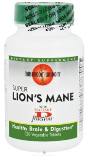Mushroom Wisdom   Super Lions Mane with Maitake D Fraction   120 Tablets Formerly Maitake Products