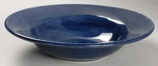 Pottery Barn Sausalito Cobalt Blue Large Rim Soup Bowl, Fine China Dinnerware  