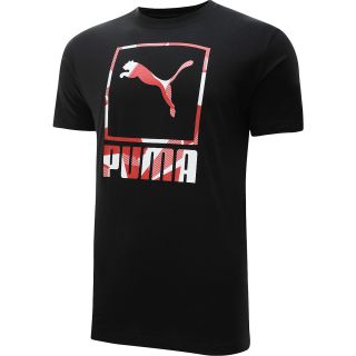 PUMA Mens S. Casual Logo Short Sleeve T Shirt   Size 2xl, Black/red