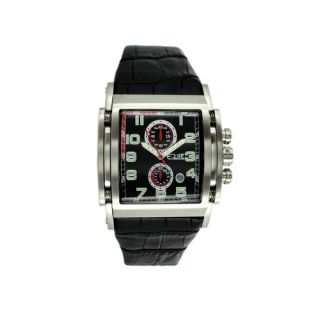 Spring Mens Watch with Silver Case and Black Dial