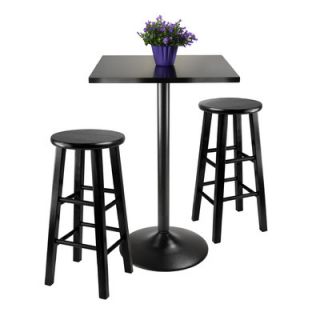 Winsome Obsidian 3 Piece Counter Height Dining Set