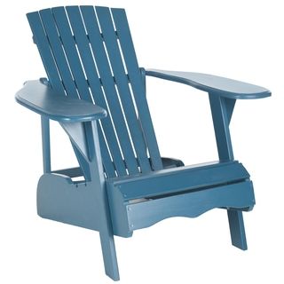 Safavieh Outdoor Living Mopani Adirondack Blue Acacia Wood Chair