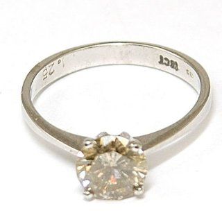 Diamond Ring Solitaire 18ct Gold 1.25 Carat Size M Size 6 Jewelry