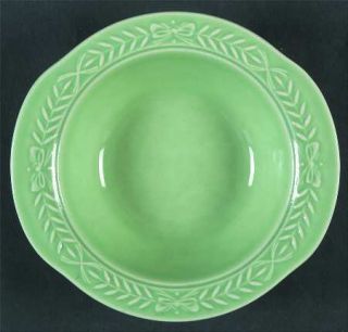 Universal China Laurella Green Lugged Cereal Bowl, Fine China Dinnerware   Green