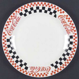 Gibson Designs Coca Cola Dinner Plate, Fine China Dinnerware   Diner,Red & Black
