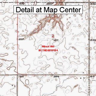 USGS Topographic Quadrangle Map   Minot NW, North Dakota (Folded/Waterproof)  Outdoor Recreation Topographic Maps  Sports & Outdoors