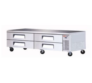 Turbo Air Chef Base Refrigerator w/ 4 Drawers, 72 Pan Capacity