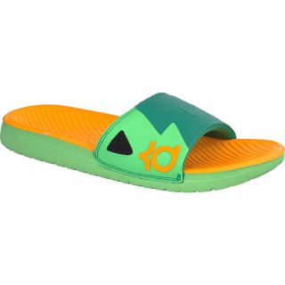NIKE Mens KD Solarsoft Slides   Size 9, Green/mango