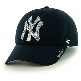 47 BRAND Womens New York Yankees Sparkle Sequin Logo Team Color Adjustable