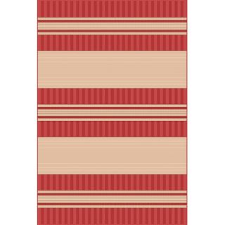 Trans Ocean Tropez Red Stripe Rug