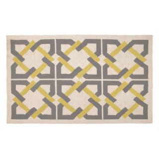 Trina Turk Residential Geometric Tile Yellow/Grey Rug