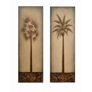 Bassett Mirror Standing Tall Palms Canvas (Set of 2)