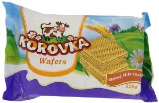 Uniconf Korovka Wafers, Baked Milk Taste, 5.3 Ounce (Pack of 22)  Fresh Bakery Wafer Cookies  Grocery & Gourmet Food