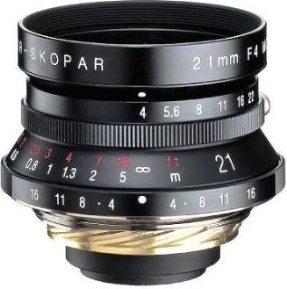 Voigtlander Color Skopar 21mm f/4.0 Manual Focus Lens with Viewfinder   Black  Digital Slr Camera Lenses  Camera & Photo