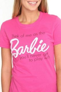 Barbie Think Of Me Pink Girls T Shirt Plus Size 3XL Size  XXX Large Novelty T Shirts Clothing