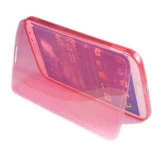 Wall  Clear TPU Gel Flip Soft Skin Case Cover For Samsung Galaxy Mega 6.3 i9200 Red Cell Phones & Accessories