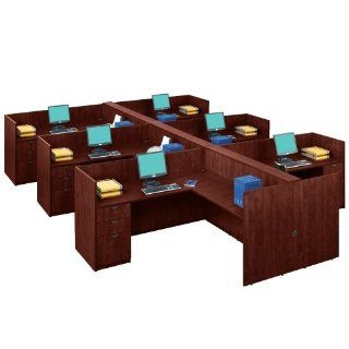Regency Contract SixPerson Workstation Set