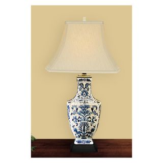 JB Hirsch Dynasty Quad Vase Crackled Table Lamp