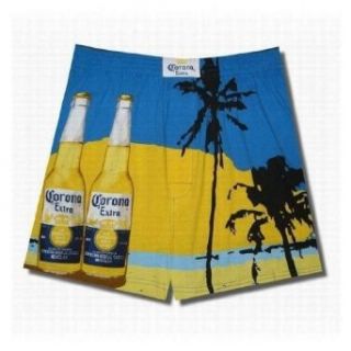 Officially licensed Corona "Sunset Drink" Boxer Shorts for Men   Medium 32"   34" Waist at  Mens Clothing store