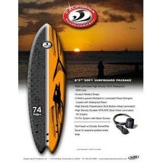 California Board Company 62 Fish Soft Surf Board