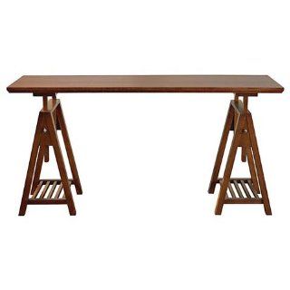 Birch and Cherry Wood Sawhorse Desk and Table  Office Furniture 
