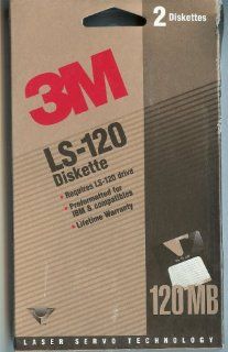 3m LS 120 Diskette, IBM formatted SuperDisk media   2 pack Electronics