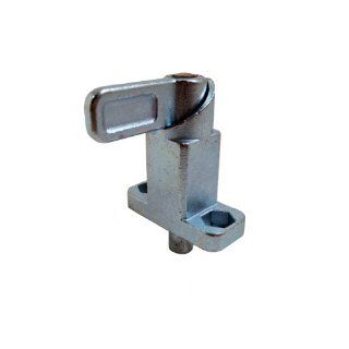 GN 722.2 Series Steel Type A Metric Size Square Spring Latches with Flange for Surface Mounting, Latch Position Right Angled to Mounting Holes, Zinc Plated Finish, 12mm Item Diameter, 68mm Item Length