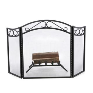 Uniflame Corporation 3 Panel Wrought Iron Arch Top Fireplace Screen