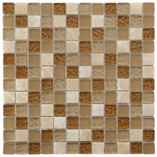 EliteTile Sierra 11 3/4 x 11 3/4 Polished Glass and Stone Square