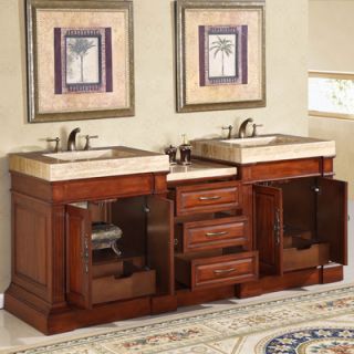 Silkroad Exclusive Stanton 83 Double Sink Bathroom Vanity Set