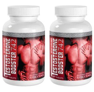 All Natural Testosterone Booster 742 Potency Tonic, Muscle Building for Male and Female. Made in USA (2 Month Supply) Health & Personal Care